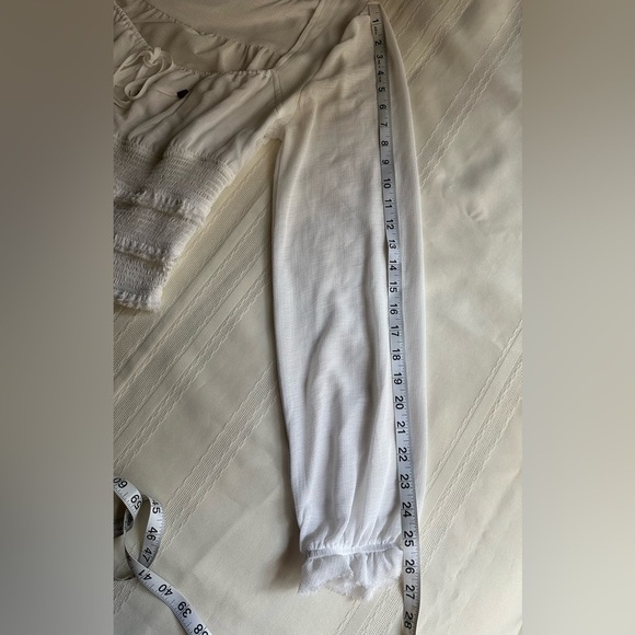 Free People White Long Sleeve Blouse - Picture 14 of 16